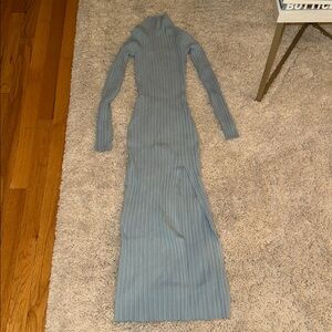 Aritzia Wilfred Ribbed Knit dress in Soft Blue